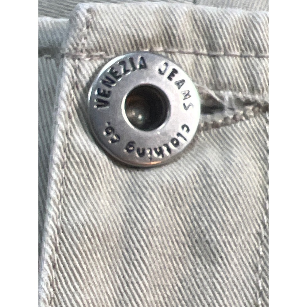 Venezia Jeans Clothing Co Womens Khaki Cotton Chino Shorts Size 16 Tan 5 Inseam - Picture 4 of 8